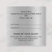 ラグジュアリーユニークシルバーグリッターサロン 紹介カード (裏面)