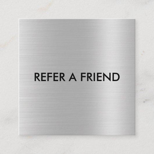 ラグジュアリーユニークシルバーグリッターサロン 紹介カード (正面)