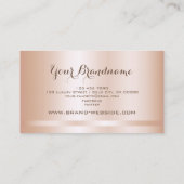 ラグジュアリーライトバラ金ゴールドシンプルスタイルとディーセント 名刺 (裏面)