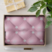 ラグジュアリーライトピンクダイヤモンドタフテッドパターン 薄葉紙 (ギフト)