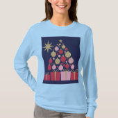 ラグジュアリーライトブルークリスマスTシャツ Tシャツ (正面)