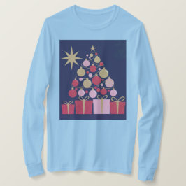 ラグジュアリーライトブルークリスマスTシャツ Tシャツ