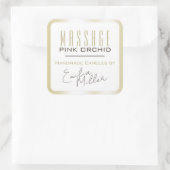 ラグジュアリーライト金ゴールドグラデーションシグネチャー文字キャンドル スクエアシール (バッグ)