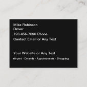 ラグジュアリーライドヘアリングタクシーカーサービス 名刺 (裏面)