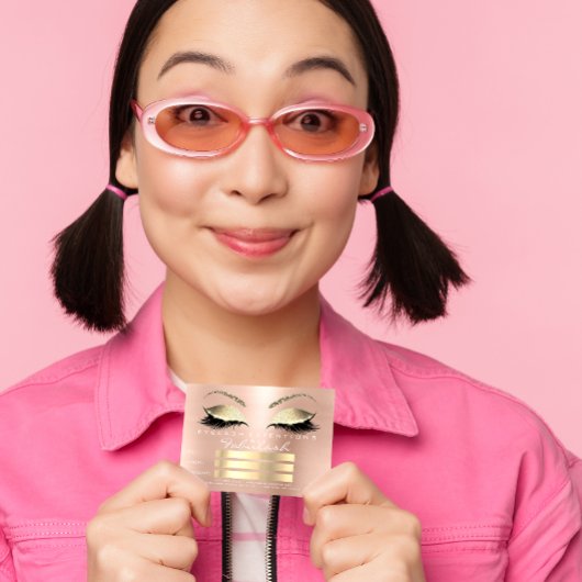 ラグジュアリーラッシュホワイト金ゴールドメイクアップ証明書ギフト