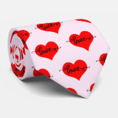ラグジュアリーラブレター赤いハートヴァレンティーンズデイタイ ネクタイ (ロール)