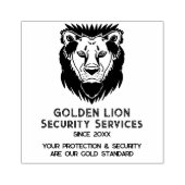 ラグジュアリーリオンビジネスロゴのタグライン ラバースタンプ (インプリント)