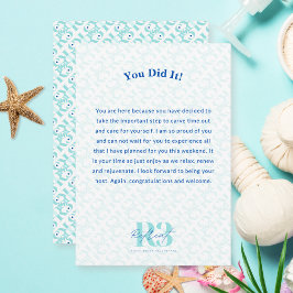 ラグジュアリーリトリート企業のイベントパーソナライズされた サンキューカード