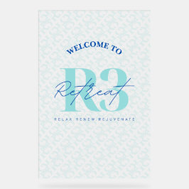 ラグジュアリーリトリート企業のイベントフロステッドウェルカム アクリルサイン