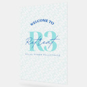 ラグジュアリーリトリート企業のイベントフロステッドウェルカム アクリルサイン (傾斜)