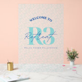 ラグジュアリーリトリート企業のイベントフロステッドウェルカム アクリルサイン (ウェディング)