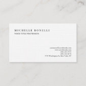 ラグジュアリーリネンクラシカルプレーンプロフェッショナル 名刺 (正面)