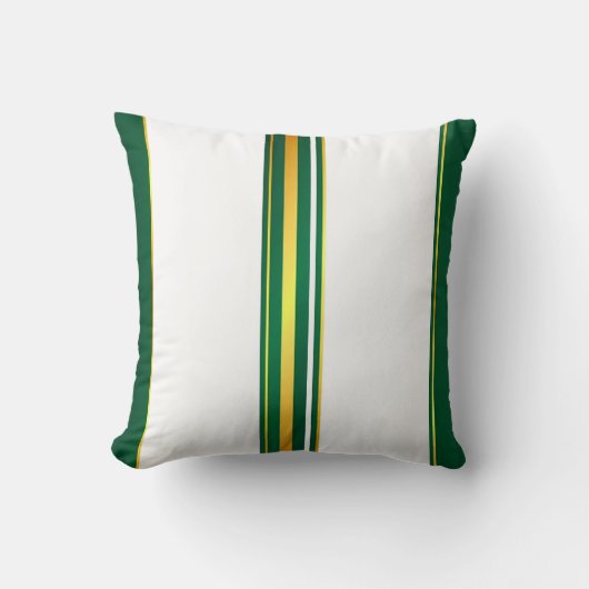 ラグジュアリーリネントレンディーグリーン金ゴールドテクスチャ クッション (正面)