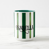 ラグジュアリーリネントレンディーグリーン金ゴールドテクスチャ マグカップ (中央)