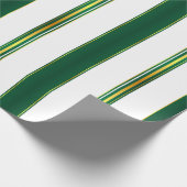 ラグジュアリーリネントレンディーグリーン金ゴールドテクスチャ ラッピングペーパー (角)