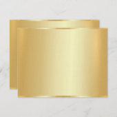 ラグジュアリーリネンフェイク金ゴールド空白のテンプレートエレガント ノートカード (正面/裏面)