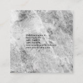 ラグジュアリーリネンプレイングレーウォールミニマモダンリスト スクエア名刺 (裏面)