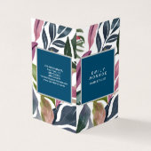 ラグジュアリーリネンプレーンモダンミニマリストフローラ 名刺 (外部)