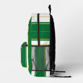 ラグジュアリーリネンモダングリーン金ゴールドテクスチャコレクション プリントバックパック (右)