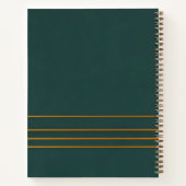 ラグジュアリーリネン人気があるグリーン金ゴールドテクスチャコレクション ノートブック (裏面)