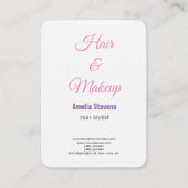 ラグジュアリーリネン美容師メイクアップアーティストミニマリスト 名刺 (正面)