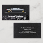 ラグジュアリーリムジン | ドライバ | レザー 名刺 (正面/裏面)