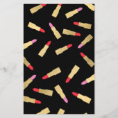 ラグジュアリーリムリップスティック模様メイクアップアーティスト チラシ (裏面)