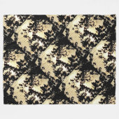 ラグジュアリーリーフ フリースブランケット (正面(横))