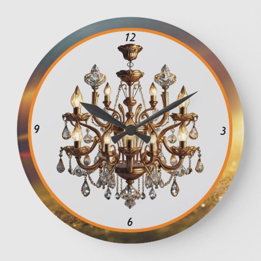 「ラグジュアリールック」 ラージ壁時計 (正面)