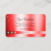 ラグジュアリールビーレッドグリッタースパークルスターズダイヤモンド 名刺 (裏面)