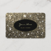 ラグジュアリールミナスゴールデングリッターグラムスターズエレガント 名刺 (正面)