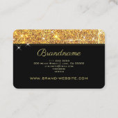 ラグジュアリールミナスゴールデングリッターグラムスターズエレガント 名刺 (裏面)