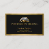 ラグジュアリールーフィング金ゴールドブラック建築 名刺 (正面)