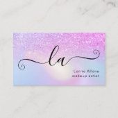 ラグジュアリーレインボーグリッターグラデーションホログラフィックメイクアップ 名刺 (正面)