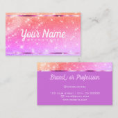 ラグジュアリーレインボーグリッターサンドスターきらめくズシック 名刺 (正面/裏面)