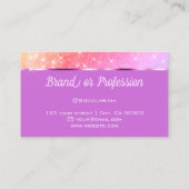 ラグジュアリーレインボーグリッターサンドスターきらめくズシック 名刺 (裏面)