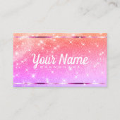 ラグジュアリーレインボーグリッターサンドスターきらめくズシック 名刺 (正面)