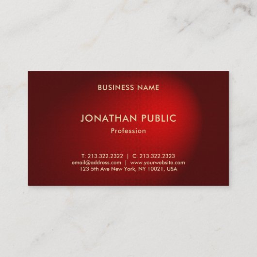 ラグジュアリーレエレガントッドダマスクプレミアムパール仕上げ 名刺 (裏面)