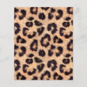 ラグジュアリーレオパードプリントブライダルシャワービンゴゲームカード (裏面)