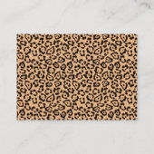 ラグジュアリーレオパードプリント&ダマスクメイクアップアーティスト 名刺 (裏面)