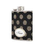 ラグジュアリーレオパード印刷水玉模様レザールック フラスク (左)