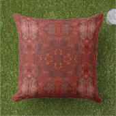 ラグジュアリーレザーテクスチャゴールデンブラウンパターン アウトドアクッション (芝生)