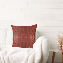 ラグジュアリーレザーテクスチャゴールデンブラウンパターン クッション