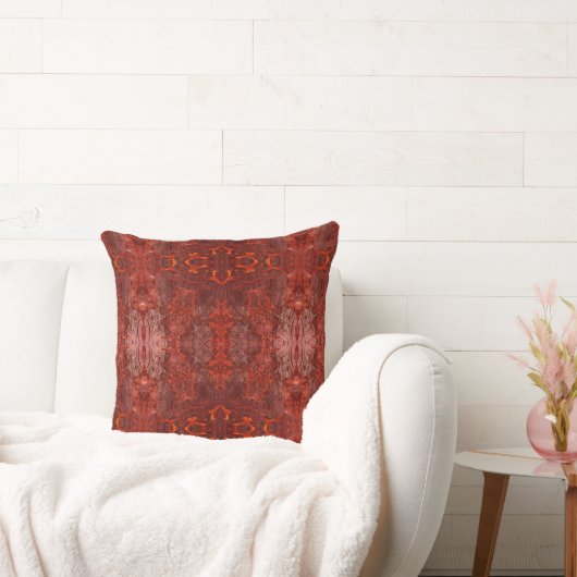 ラグジュアリーレザーテクスチャゴールデンブラウンパターン クッション (ソファ)