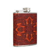 ラグジュアリーレザーテクスチャゴールデンブラウンパターン フラスク (右)