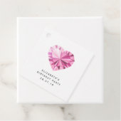 ラグジュアリーレザー付きピンクダイヤモンドゲフェイクムストーン フェイバータグ (インサイチュ)