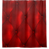 ラグジュアリーレザー：ボタン付きテクスチャエレガンス。 シャワーカーテン (正面)