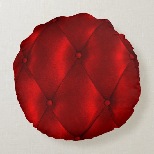 ラグジュアリーレザー:ボタン付きテクスチャエレガンス。 ラウンドクッション (裏面)