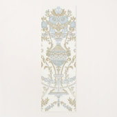 ラグジュアリーレジーナホワイトクラシックフローラ ヨガマット (正面)