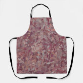 ラグジュアリーレッドブラウングレーウォーターカラー抽象芸術アート エプロン (正面)